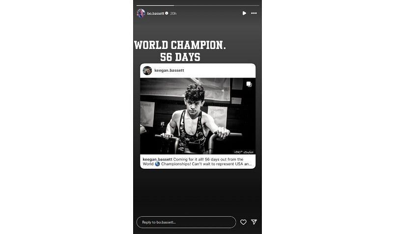 Screenshot of Bo Bassett's Instagram story | Source: IG/bo.bassett